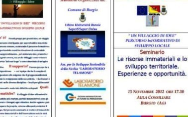 <strong>Seminario</strong> “Le risorse immateriali e lo sviluppo territoriale. Esperienze e opportunità”