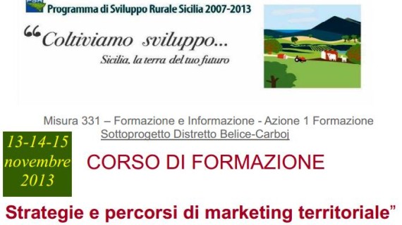 <strong>Corso di Formazione</strong>: “Strategie e percorsi di marketing territoriale”