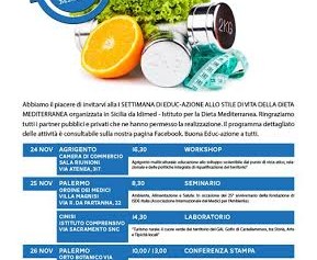 Ia settimana di <strong>Educ-Azione</strong> allo stile di vita della dieta mediterranea