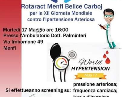 Giornata dell’ipertensione arteriosa, controlli gratuiti anche a Menfi